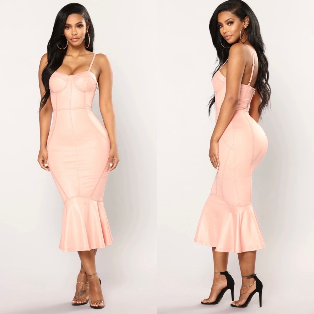 Fashion Nova Una LoveBlush Pink Mermaid Dress